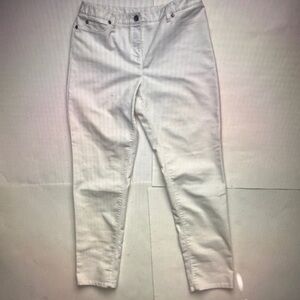 PETER NYGARD White Denim 5-Pocket Straight Fit Jeans Size 12